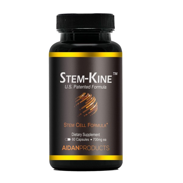 Aidan Products Stem-Kine Stem Cell Supplements: Clinically Proven to Increase Circulating Stem Cells, Promoting Aging Support, 60 Capsules.*