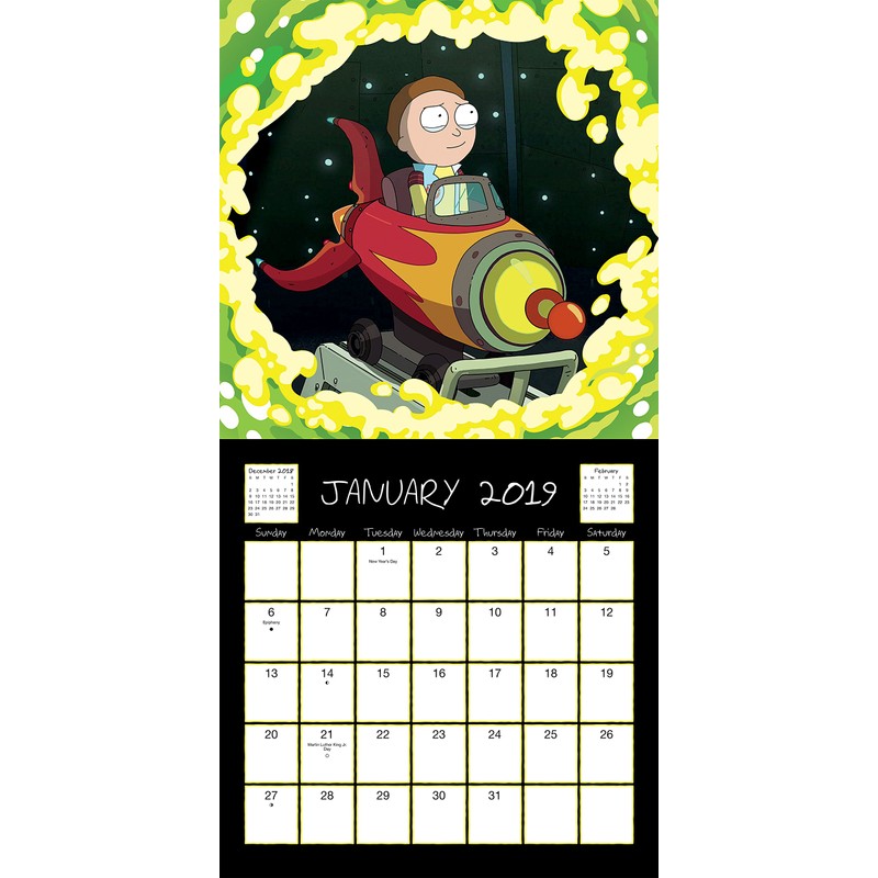 Rick and Morty 2019 Calendar