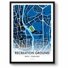 GroundDesigns BATH RUGBY Union Gift RECREATION GROUND Stadium Art Unframed