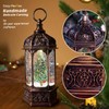 Musical Christmas Tree Snow Globe with Timer, Decorative Trains Rotate