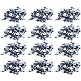 Charles Leonard Assorted Peel'n Stick Wiggle Eyes, Black, 100 Per Pack, 12 Packs