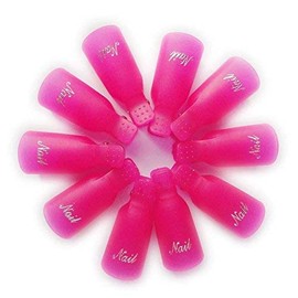 Heavy Duty 10Pcs Plastic Acrylic Nail Art Soak Off Clip Cap UV Gel Polish Remover Wrap Nail