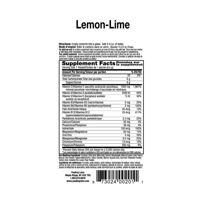 EnerVitamin C, Lemon Lime, 30 Packets/Sachets