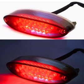 Evomosa - Luz trasera de freno universal para motocicleta, luz trasera