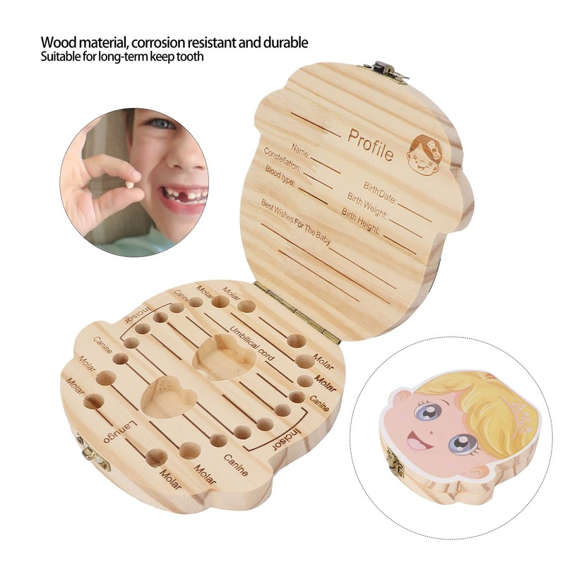 Caja de recuerdo de dientes de leche, caja de dientes
