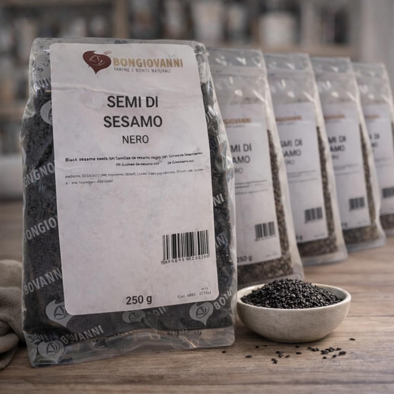 BONGIOVANNI FARINE E BONTA' NATURALI Semi di Sesamo Nero -