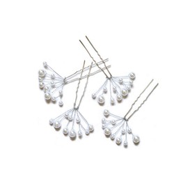 Salon de sante Hair Pin, Pearl, Pearl, Wedding, Shichi-Go-San Graduation Ceremony, Entrance Ceremony, Hair Ornament, Coming-of-age Ceremony, Dress, Kimono Arrangement, Plastic