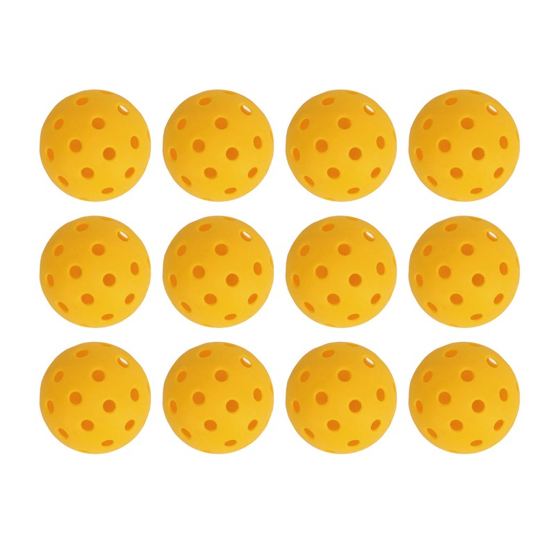 12PCS 74mm 40 Holes Pickleballs PE Plastic High Elasticity Pickleball