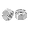 sourcing map 25Pcs 5/16"-18 Nylon Insert Hex Lock Nuts, 304