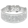 Serijoars Rhinestones Dog Collars, 2" Width Full Sparkly Crystal Diamonds