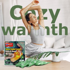 myHot Moxa Super Large Body & Hand Warmer 20 Pack - Up to 15 Hours, Long Lasting Heat, Non-Adhesive, Air-Activated Warmers for Outdoor Sports, Camping, Winter Commutes - Made in Korea