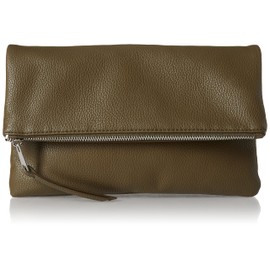 The Drop Women's Southampton Zipper Foldover Clutch, Olive, One Size