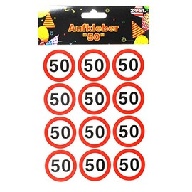 Udo Schmidt Traffic Sign Sticker for 50th Birthday
