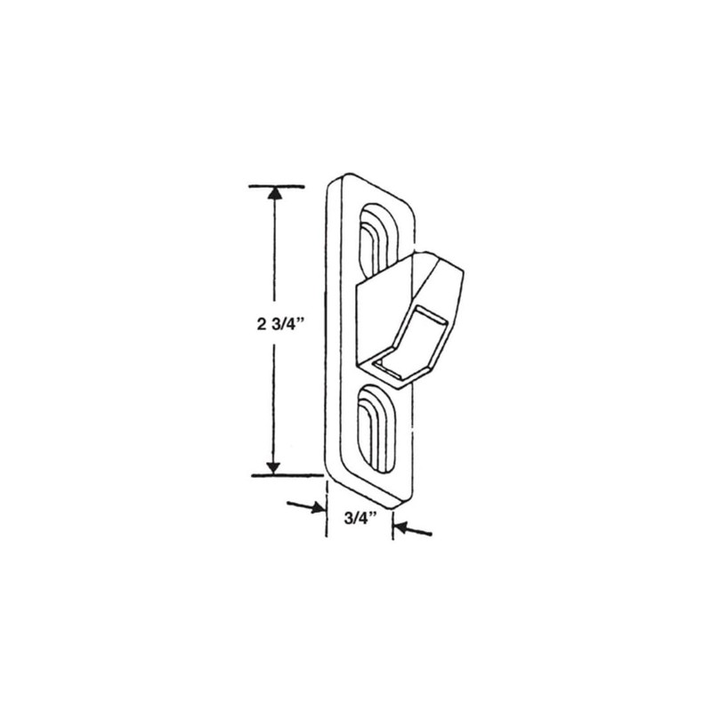 Barton Kramer 2-3/4 in. x 3/4 in. Chrome-Plated Patio Door