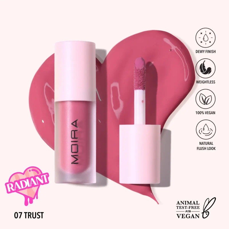 Rubor Líquido Matte Y Luminoso Love Steady Moira Cosmetics Tono