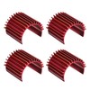 sourcing map Pack of 4 Aluminium Electric Motor Motor Heatsink