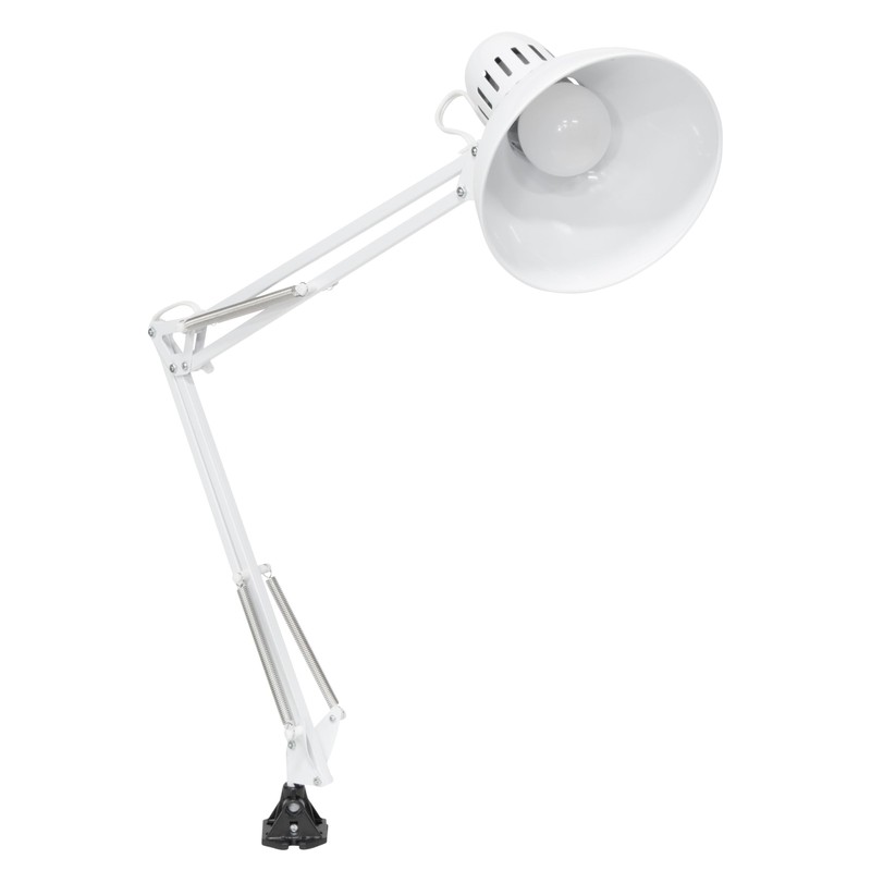 Studio Designs Swing Arm Lamp, 13-watt, White, 6.5" W x