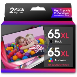 Ink 65 65XL Ink Cartridge Combo Pack Replacement for HP Ink 65 Works for 5055 5000 5052 5010 5070 5014 3755 3700 3772 2600 3752 2652 2655 2622 2640 Printers