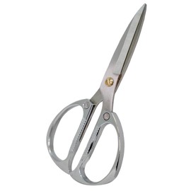 DRAGONFRUITEE All Purpose Kitchen Shear, Scissors for Home, Herbs, Sewing, Crafting and Office Cutting, Stainless Steel Razor Sharp Tip, Ergonomic Metal Handles, 7.5 inch, Silver