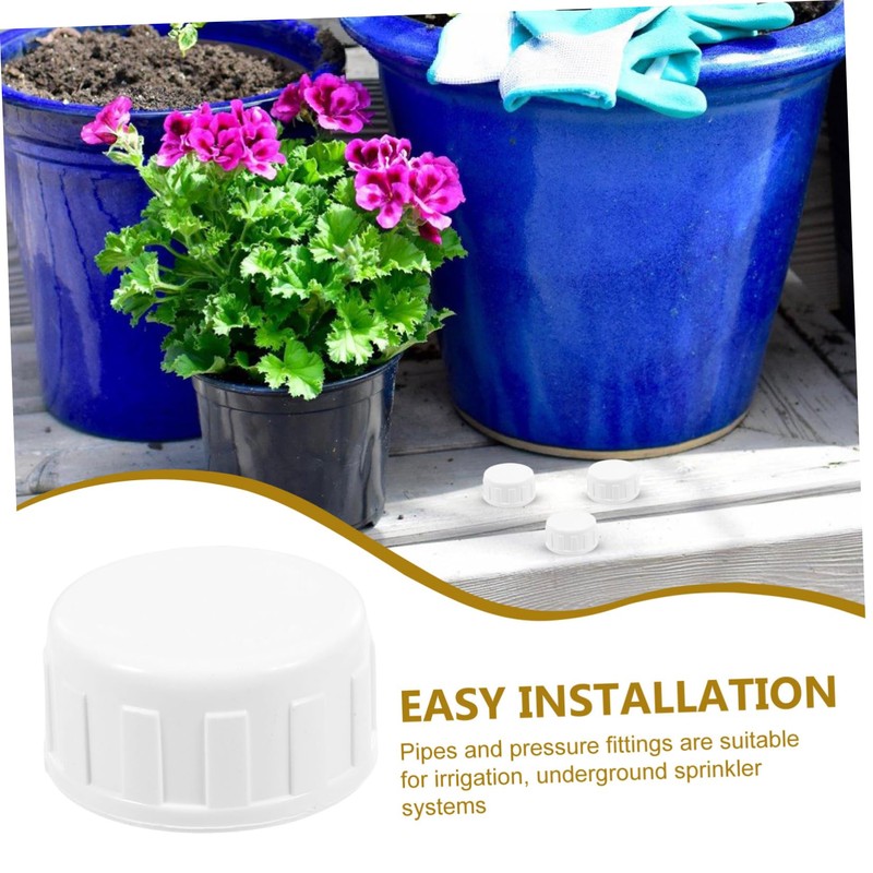 BESPORTBLE 20 Pack PVC Pipe End Cap Plug Leakproof Sprinkler