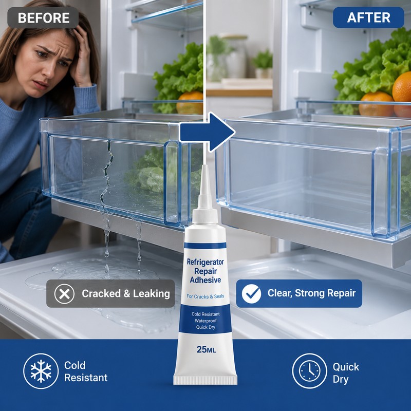 Clear Refrigerator Repair Adhesive for Plastic & Glass – 25