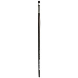 da Vinci Oil & Acrylic Series 7485 Top Acryl Paint Brush, Filbert Red/Brown Synthetic with Long Ergonomic Handle, Size 6