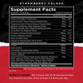 Unmatched Electrashred Advanced Hydration Formula | Non Stim Electrolyte Powder | Enhanced Performance | Natural Flavors & Sweeteners | 50 Servings (Strawberry Colada)