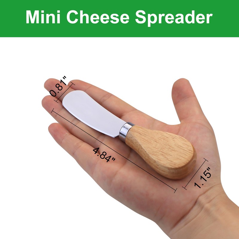 ProudMoore 10 Pcs Cheese Spreader Knives, Mini Butter Spreader with