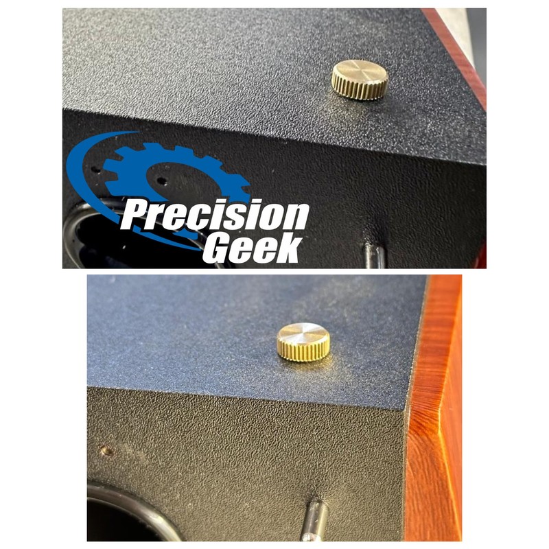 PrecisionGeek Brass M5 x 10mm (10mm dia) Flat Knurled Thumb