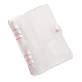 Donnally Clear Binder Slim System File Planner A5 Ring for 6 Holes (Purple)