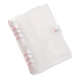 Donnally Clear Binder Slim System File Planner A5 Ring for 6 Holes (Purple)