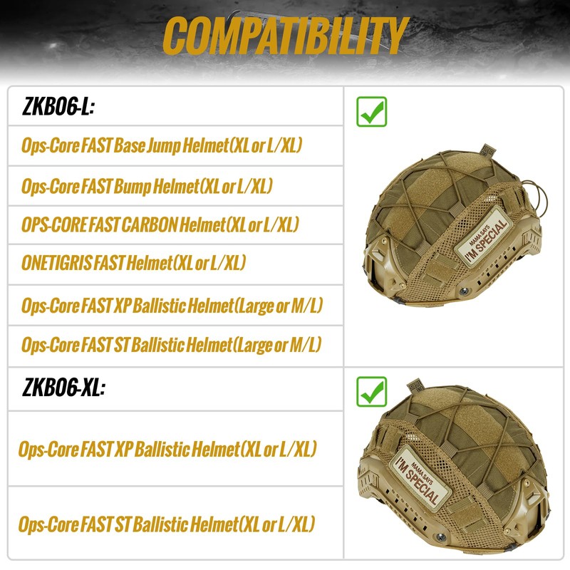 OneTigris Helmet Cover Airsoft Helmet Without Helmet for FAST PJ