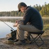 Portable Folding Camping Stool with Carry Pouch, 120 kg Capacity