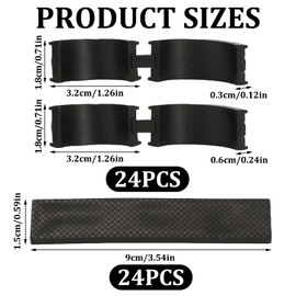 24 Pcs Bicycle Handlebar Rubber Gasket & 4 Rubber DIY Gasket, Anti-Vibration Non-Slip Lightweight Durable Handlebar Stem Shim Spacer Adapters, Fits 22.2/25.4 to 31.8 mm Bike Handlebar Extender