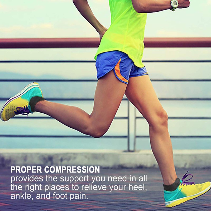Ankle Compression Socks for Men and Women (6 Pairs), Low