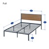 Olee Sleep 14 in Metal Platform Bed with Bamboo Headboard,