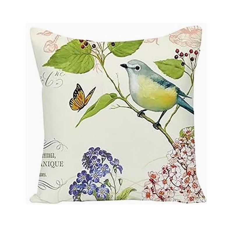 BAOKU Birds flowers Pattern Cushions Cover Cushions Pillow Covers Set