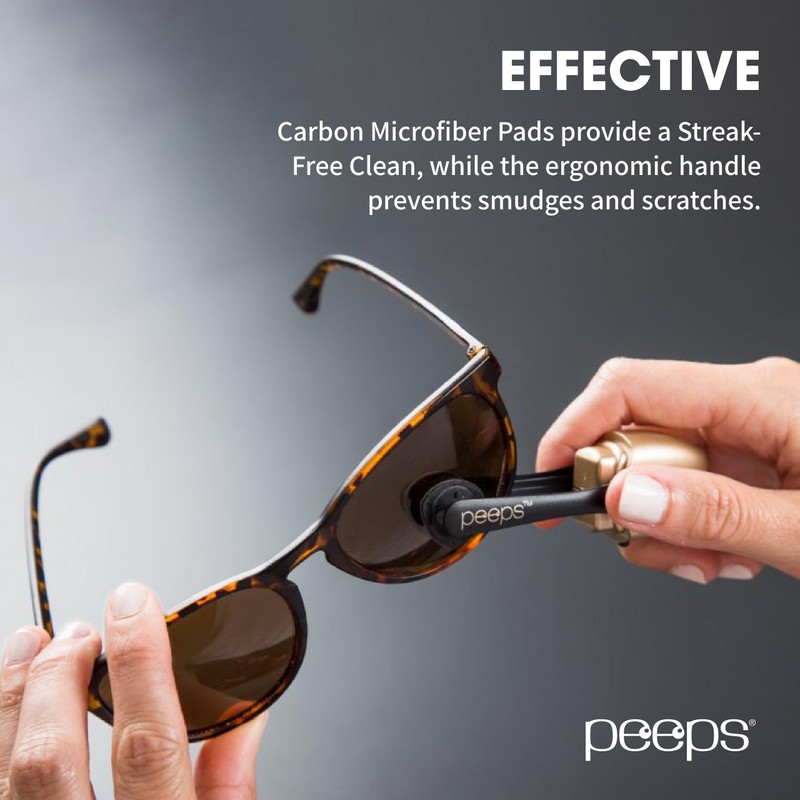 CarbonKlean Peeps Glasses Cleaner - for Eyeglasses, Reading Glasses, and