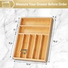 Silverware Organizer, 12.5 Inch Utensil Organizer Kitchen Drawer Organizer Bamboo