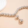 Chunky Gold Beaded Choker Necklace for Women Big Silver Teardrop