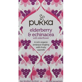 Pukka Herbs Elderberry & Echinacea Fruit Tea, 20 Sachets