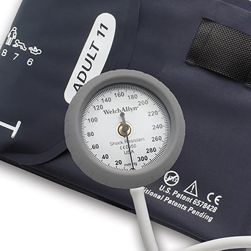 Weltiallen DS44-11 Aneloid Sphygmomanometer (Built-In DuraShock Gauge) for Adults (Medium)