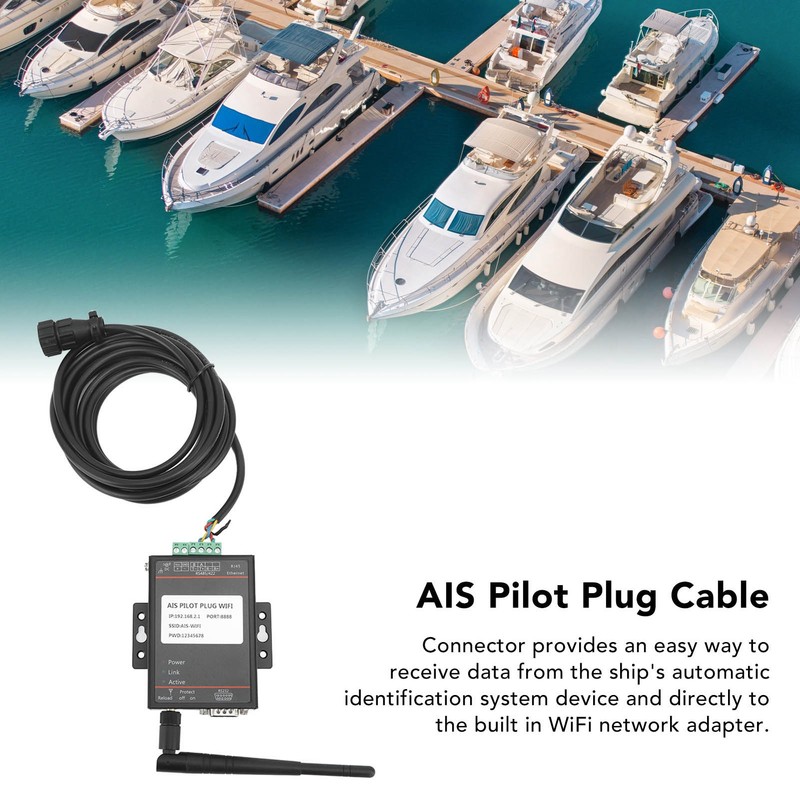 AIS Pilot Plug Cable Connector Aluminum Alloy Housing Strong Signal