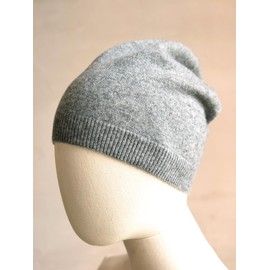 EILIZ Classic 100% Superfine Merino Wool Beanie Hat, Knit Winter Cap, Lightweight Skull Men and Woman, Grey, One Size
