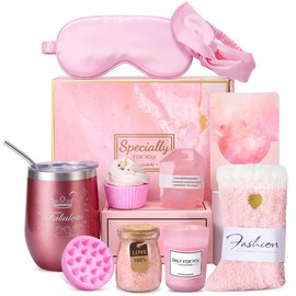 Regalos para Mujeres, 12PCS Paquete de Cuidado Personal para Mujer, Caja Regalo de Bath SPA para Mujer, Sets para Baño y Cuerpo Relajante, Regalos Cumpleaños Para El Día De La Mamá, Velas Aromaticas