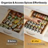 iSPECLE 4 Pack Spice Drawer Organizer - Low Profile Rack