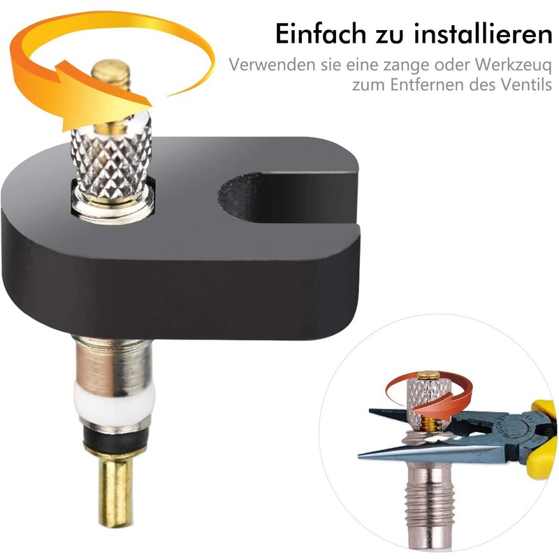 Universal Presta Valve Core Replacement Set, CTRICALVER French Valve Core,