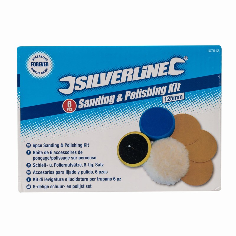Silverline 107912 Sanding and Polishing Kit 6pce 125 mm