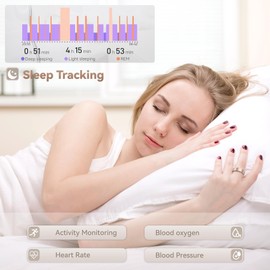 Smart Ring for Women Men, Sleep Tracker Ring with Heart Rate, Blood Oxygen, Fitness Ring for Activity Tracker/Steps/Calories, No Subscription, Waterproof Health Rings,Utra Battery Life (Rose Gold, 9)