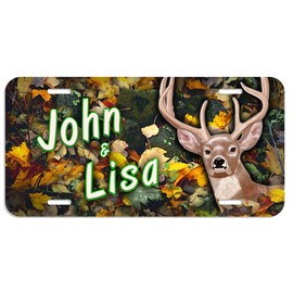 Buck Deer Camouflage Bicycle License Plate Personalize 4 Sizes To Choose From